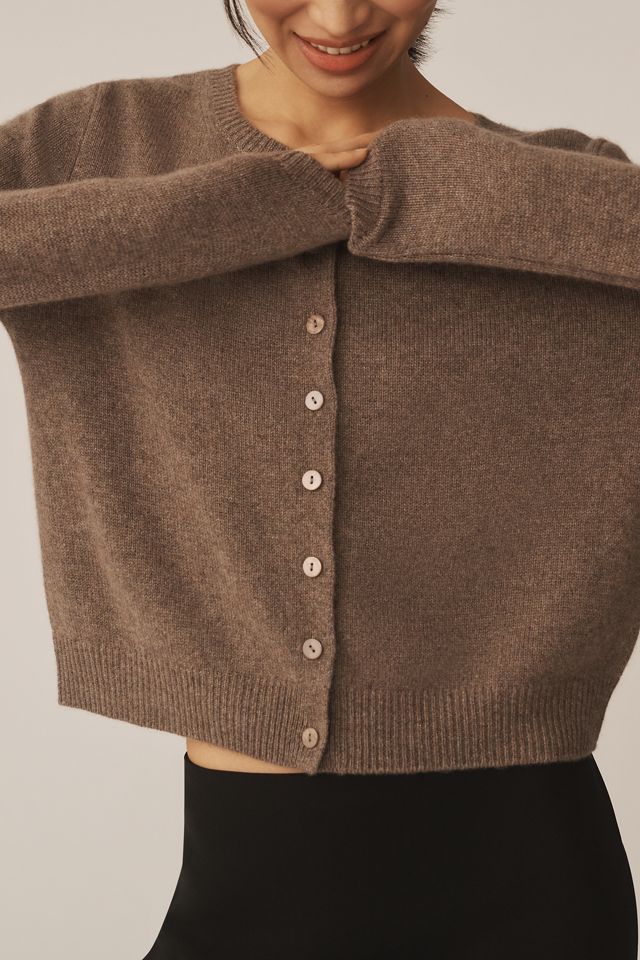Reformation Clara Cashmere Crew Cardigan Sweater #3