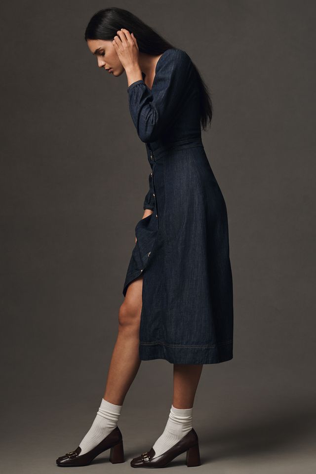 Reformation Celeste Denim Maxi Dress #3