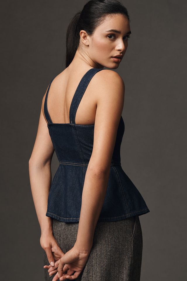 Reformation Zeta Denim Top #1