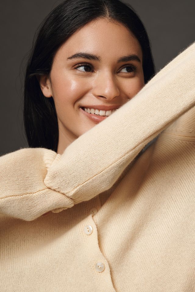 Reformation Clara Cashmere Crew Cardigan Sweater #4