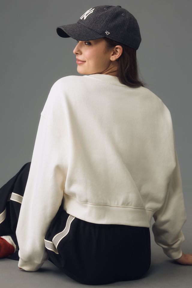 Reformation Grace Cropped Vintage Oversized Crew-Neck Sweatshirt #1