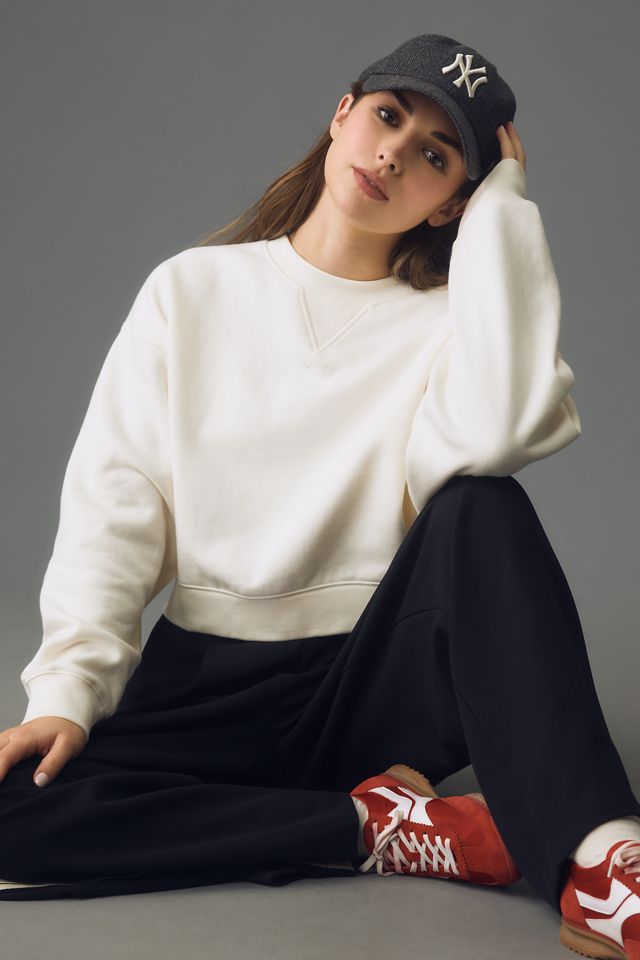 Reformation Grace Cropped Vintage Oversized Crew-Neck Sweatshirt #2