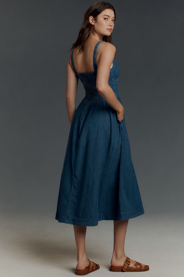 Reformation Balia Denim Midi Dress #1