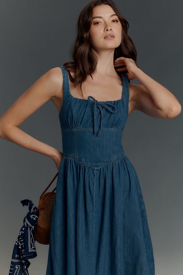 Reformation Balia Denim Midi Dress #2