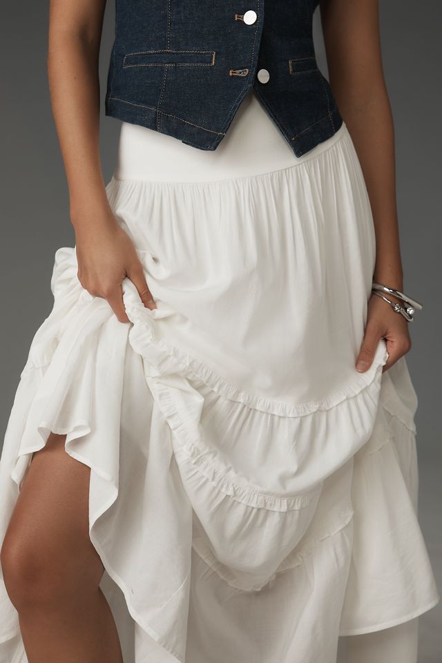 【Anthropologie】Reformationティアード・ミディ・スカート 4139952400519_011_b14