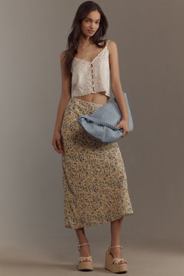 Reformation Layla Midi Slip Skirt In Multicolor