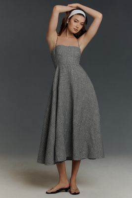 Reformation Monette Linen Midi Dress