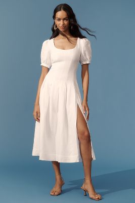 Coucou Linen Midi Dress
