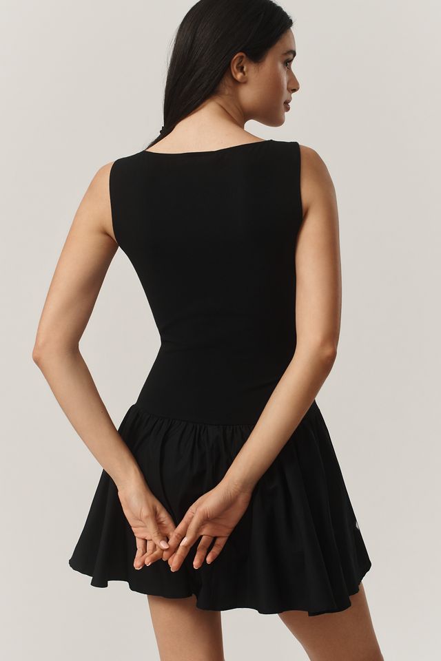 Reformation Defina Drop-Waist Knit Mini Dress