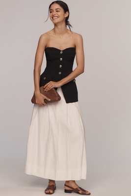 Reformation Zinnia Low-waist Maxi Skirt In White