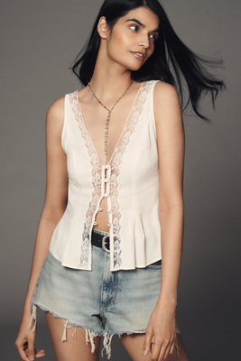 Reformation Cristina Top In Beige