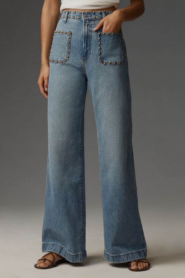 Reformation Cary Stretch High-Rise Slouchy Wide-Leg Jeans #1