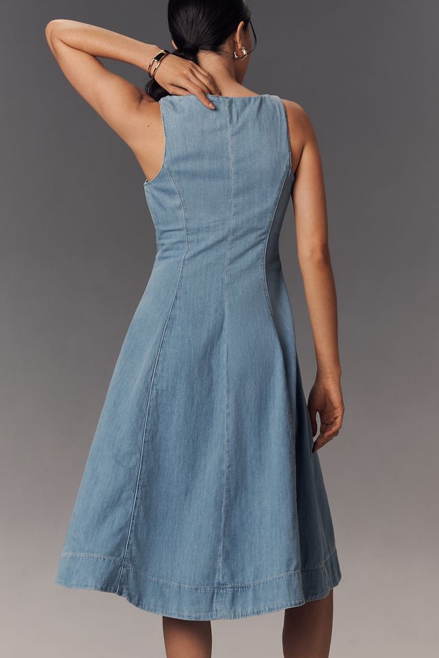 Reformation Sebastien Denim Midi Dress #1