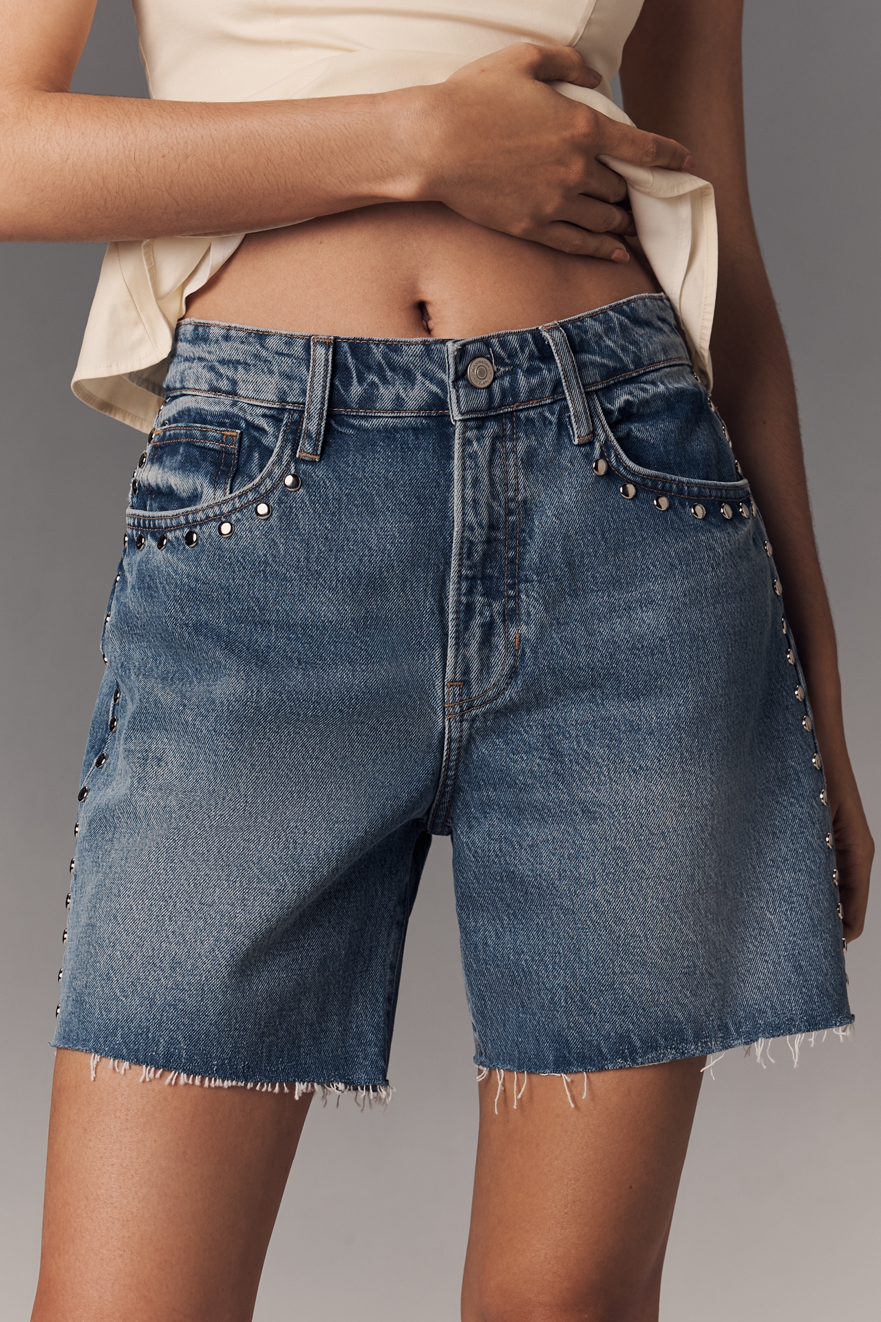 Reformation Raye Mid-Rise Relaxed Jean Shorts