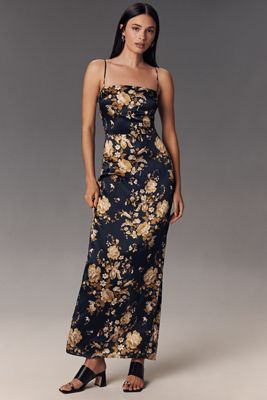 Reformation Frankie Silk Maxi Dress