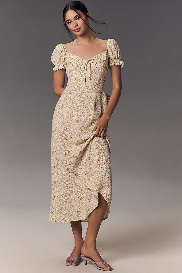 reformation summer dresses Celebrities Are Obsessed With Reformation's Lacey Dress for 2019 Reformation Shyla Midi Dress |