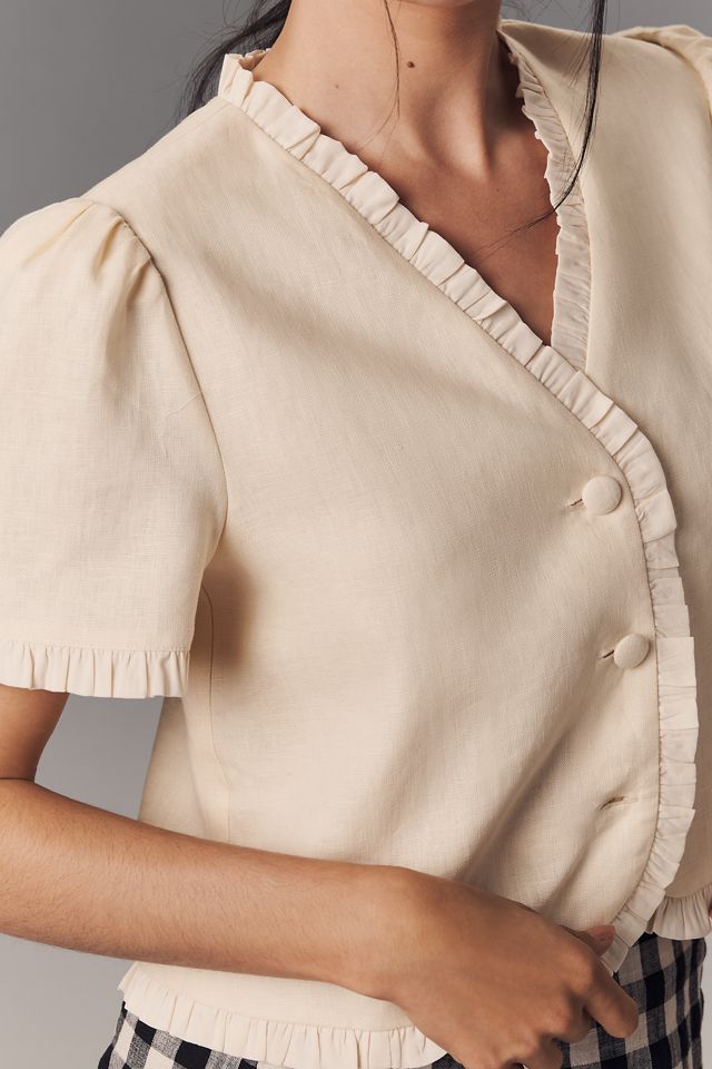 Reformation Bess Linen Top #3