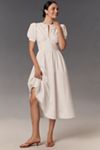 Reformation Noor Puff-Sleeve Midi Dress