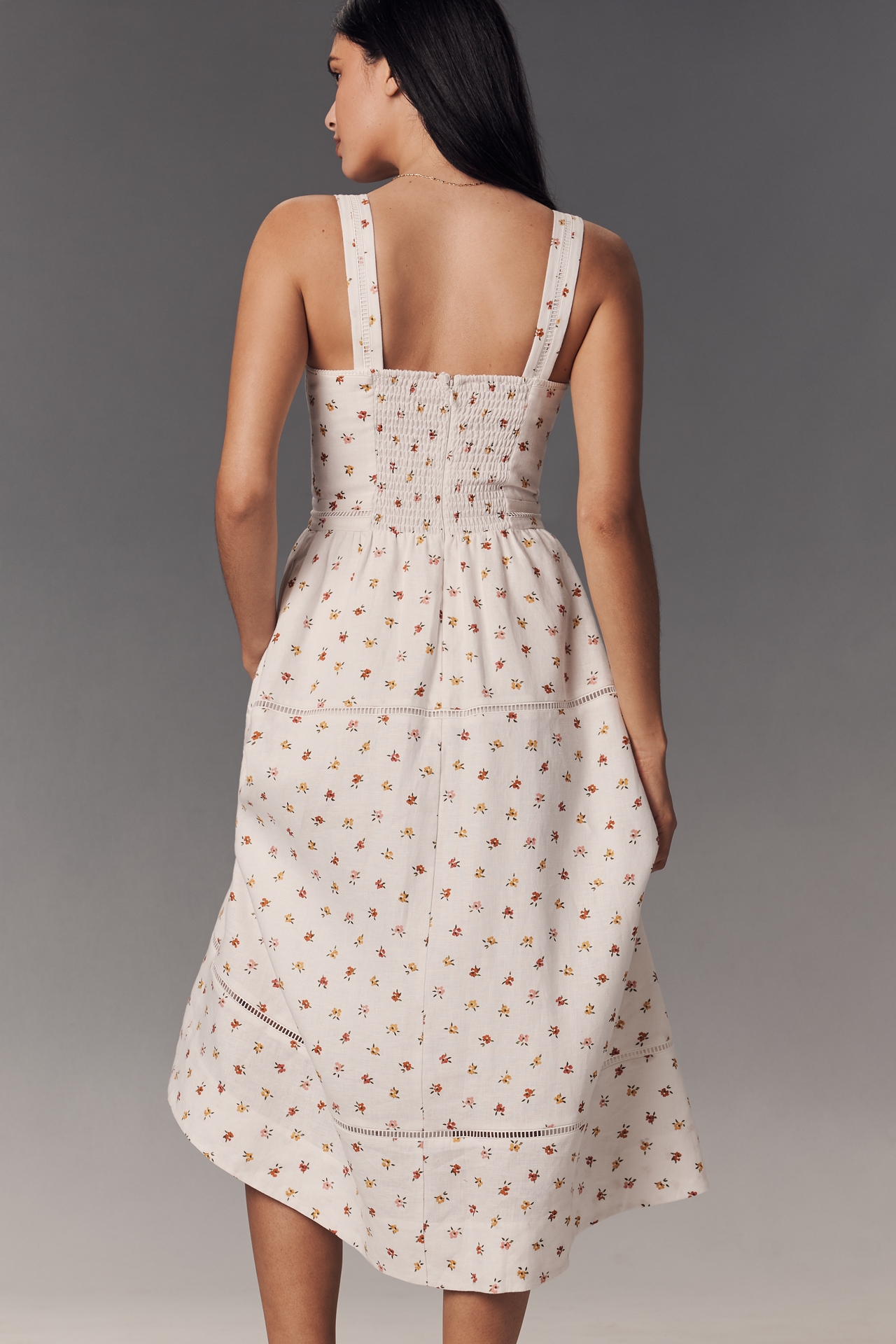 Reformation Everett Linen Midi Dress