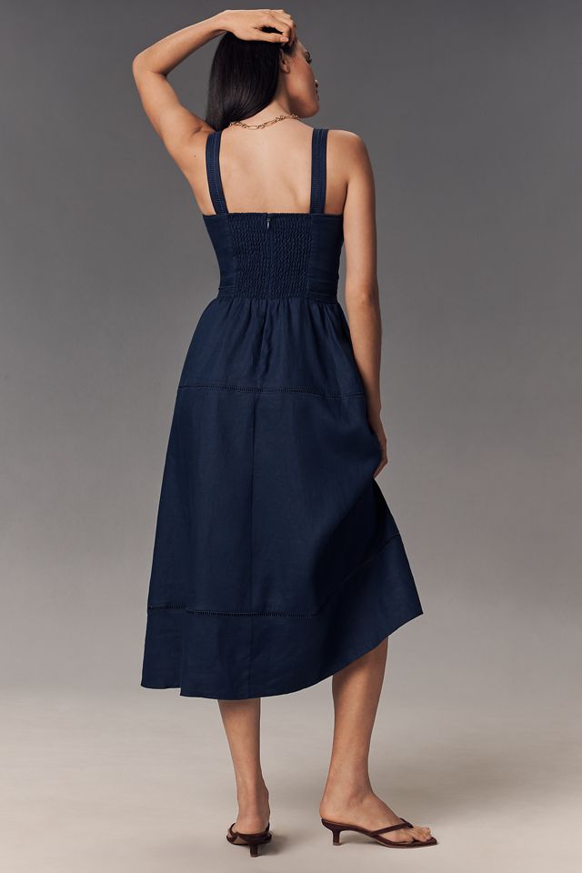 Reformation Everett Linen Midi Dress #1