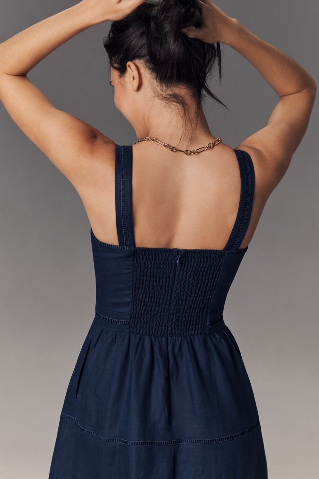 Reformation Everett Linen Midi Dress #3