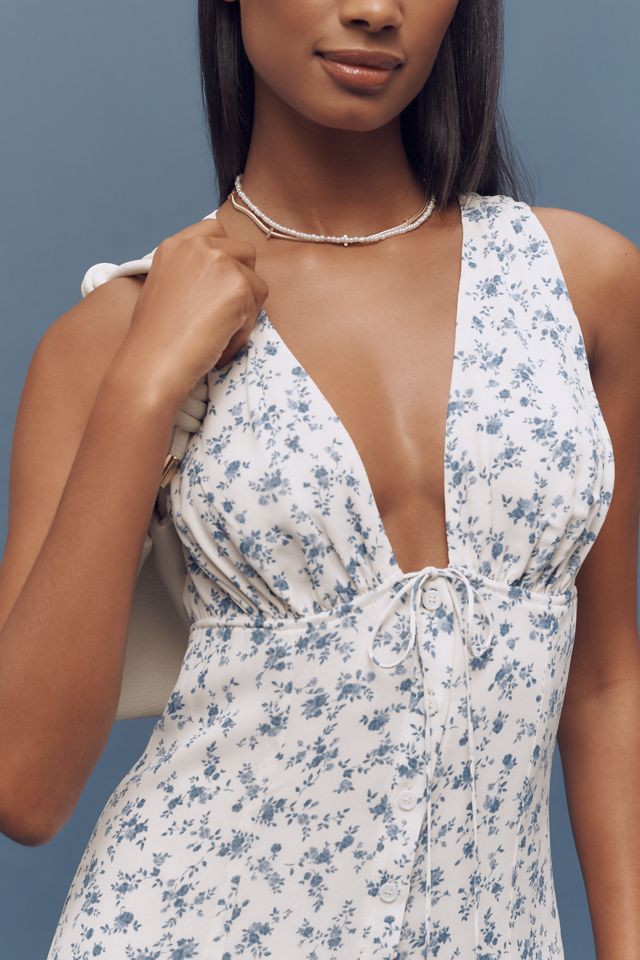Reformation Ceara V-Neck Midi Dress 