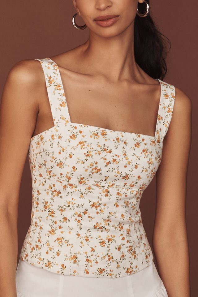 Reformation Darci Linen Top #1