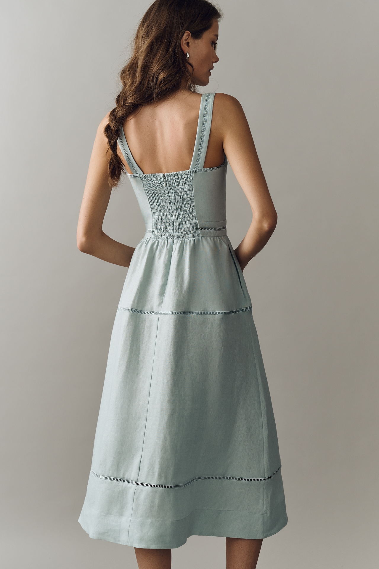 Reformation Everett Linen Midi Dress