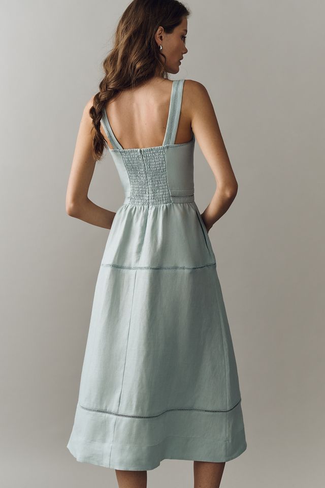 Reformation Everett Linen Midi Dress #1