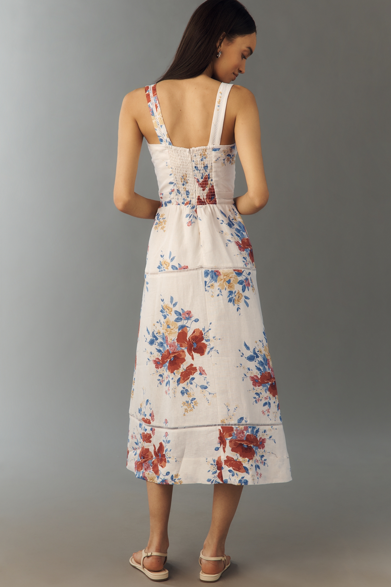 Reformation Everett Linen Midi Dress