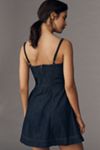white christmas dresses Rainer Denim Mini Dress | Mid Wash Blue main image 0
