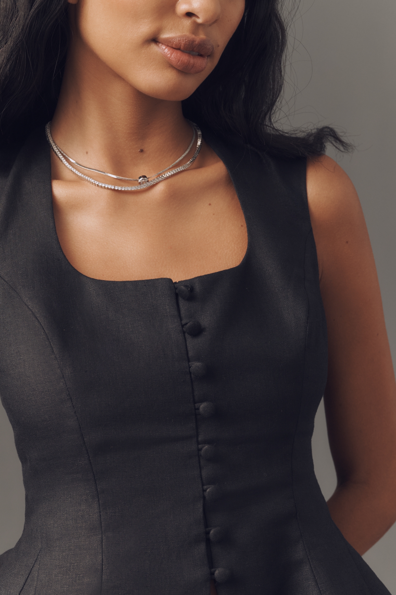 Reformation Paolina Linen Peplum Top