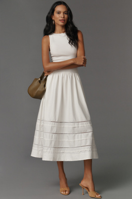 Reformation Idelle Midi Dress In White