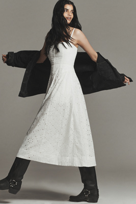 Reformation Katarin Eyelet Midi Dress