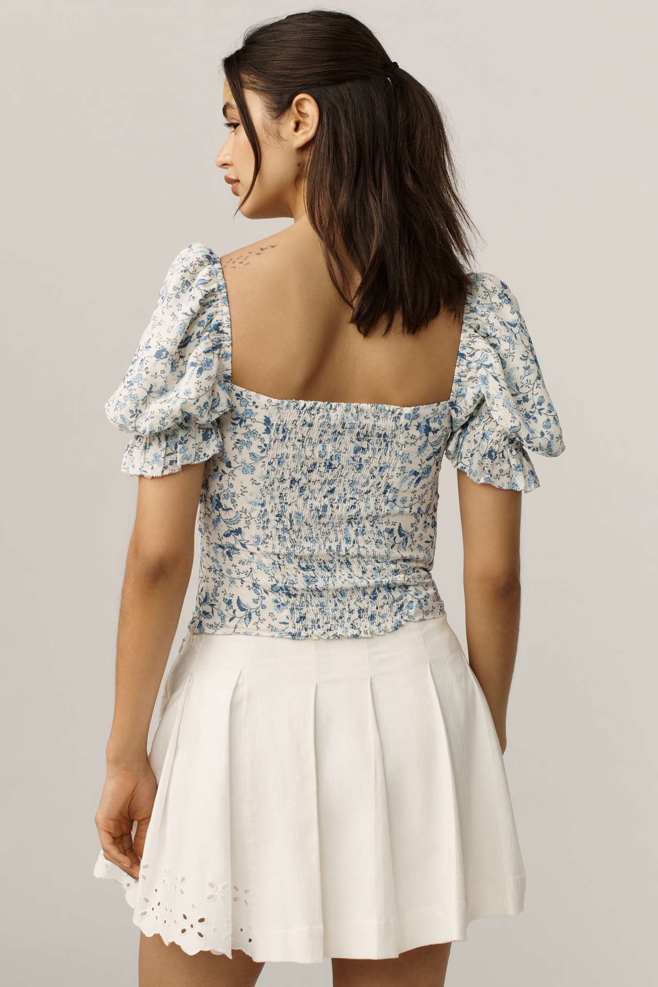 Reformation Marin Puff-Sleeve Blouse