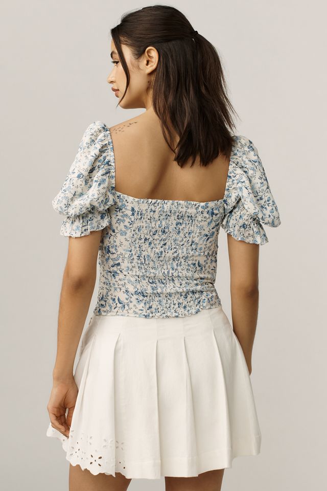 Reformation Marin Puff-Sleeve Blouse #1