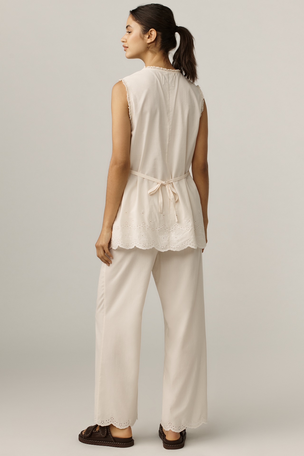 Reformation Willa Scalloped Button-Front Top