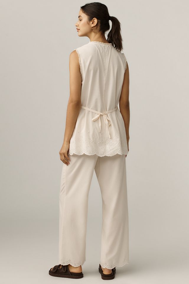 Reformation Willa Scalloped Button-Front Top #3