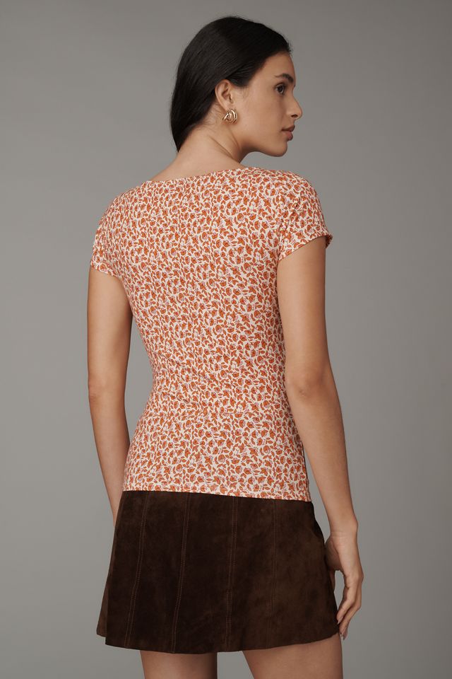Reformation Bardot Square-Neck Knit Top #2