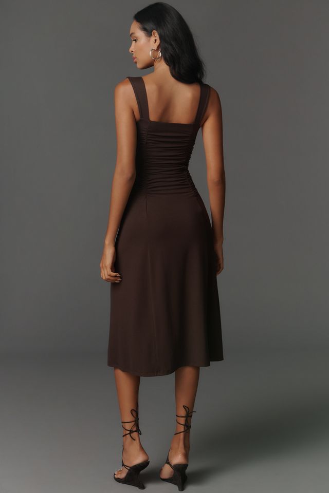 Reformation Suvi Sweetheart Knit Midi Dress