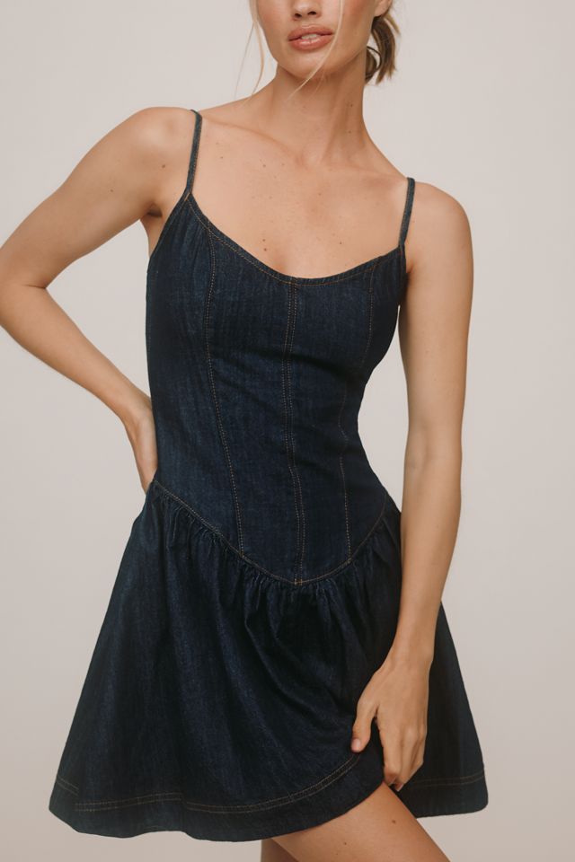 Reformation Lottie Denim Mini Dress #1