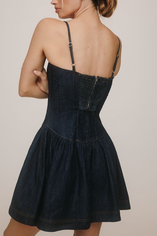 Reformation Lottie Denim Mini Dress #3