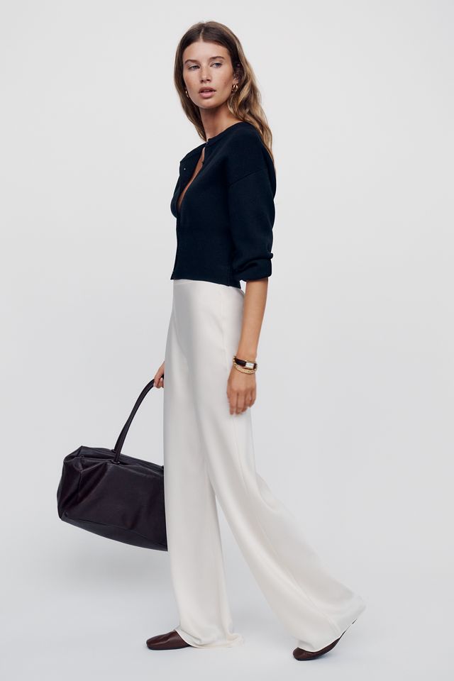 Reformation Gale Satin Mid-Rise Bias Pants #1