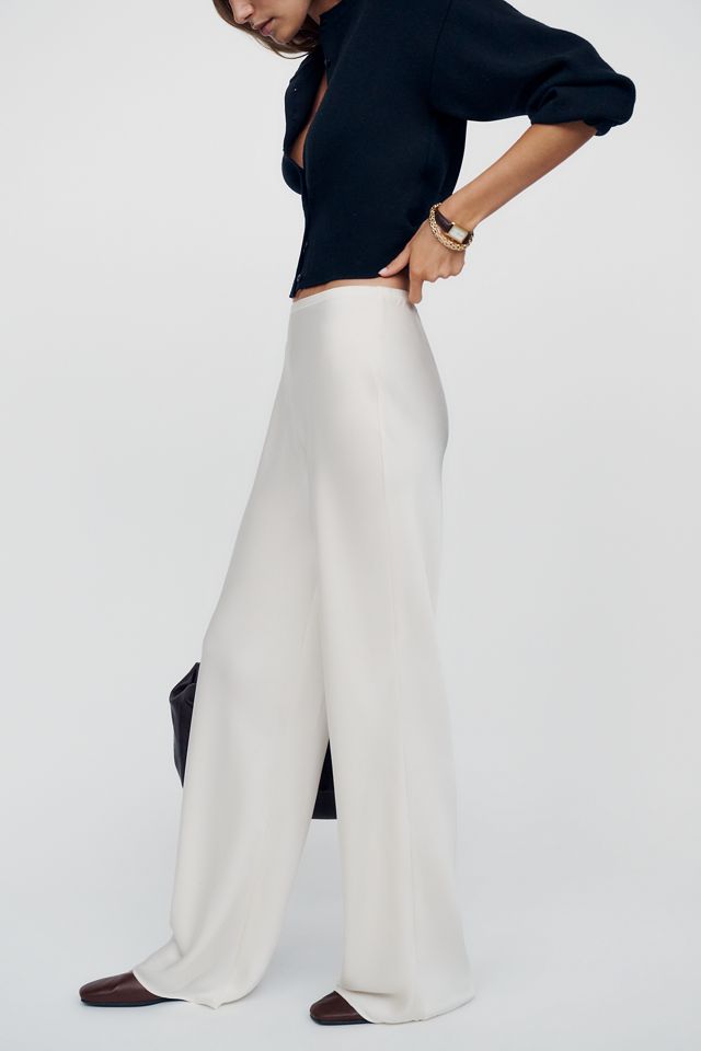 Reformation Gale Satin Mid-Rise Bias Pants #3