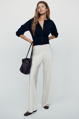 Reformation Gale Satin Mid-Rise Bias Pants