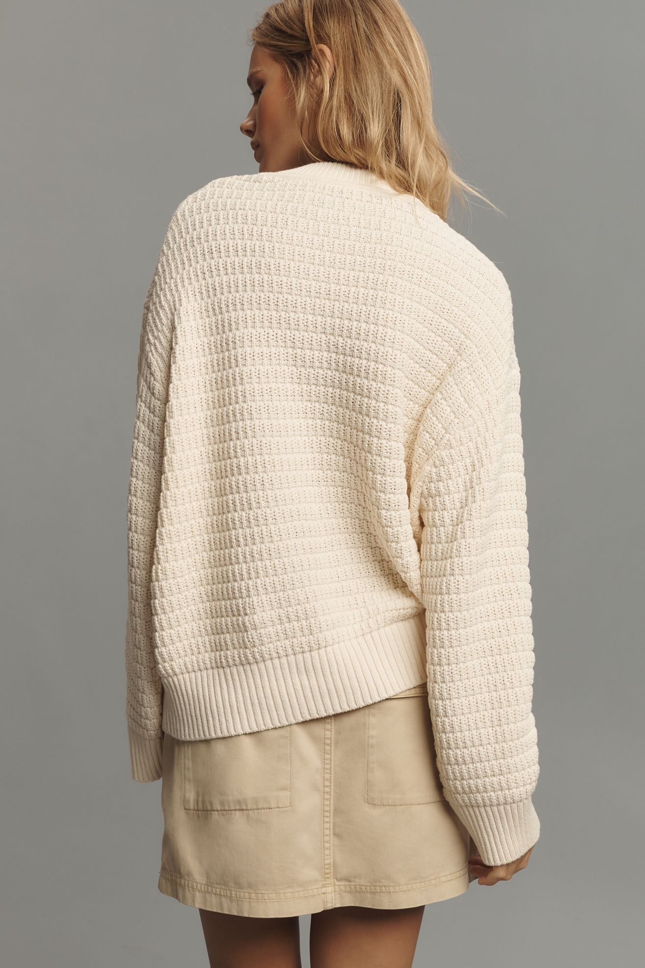 Reformation Collie Oversized Cotton Crew-Neck Sweater