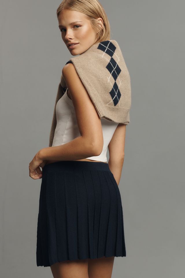 Reformation Mina Pleated Wool Mini Skirt #3