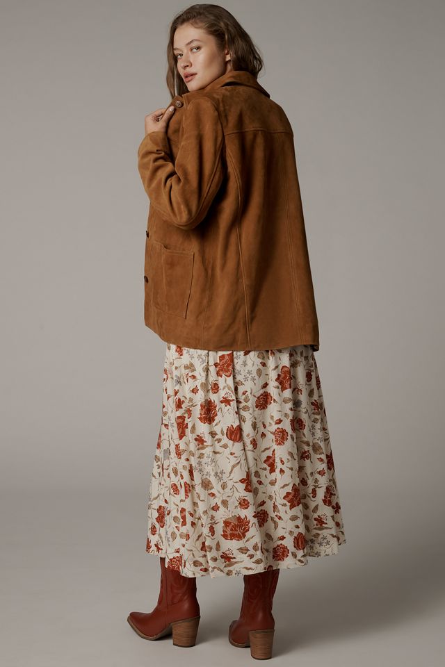 Reformation Veda Lincoln Suede Shirt Jacket #1