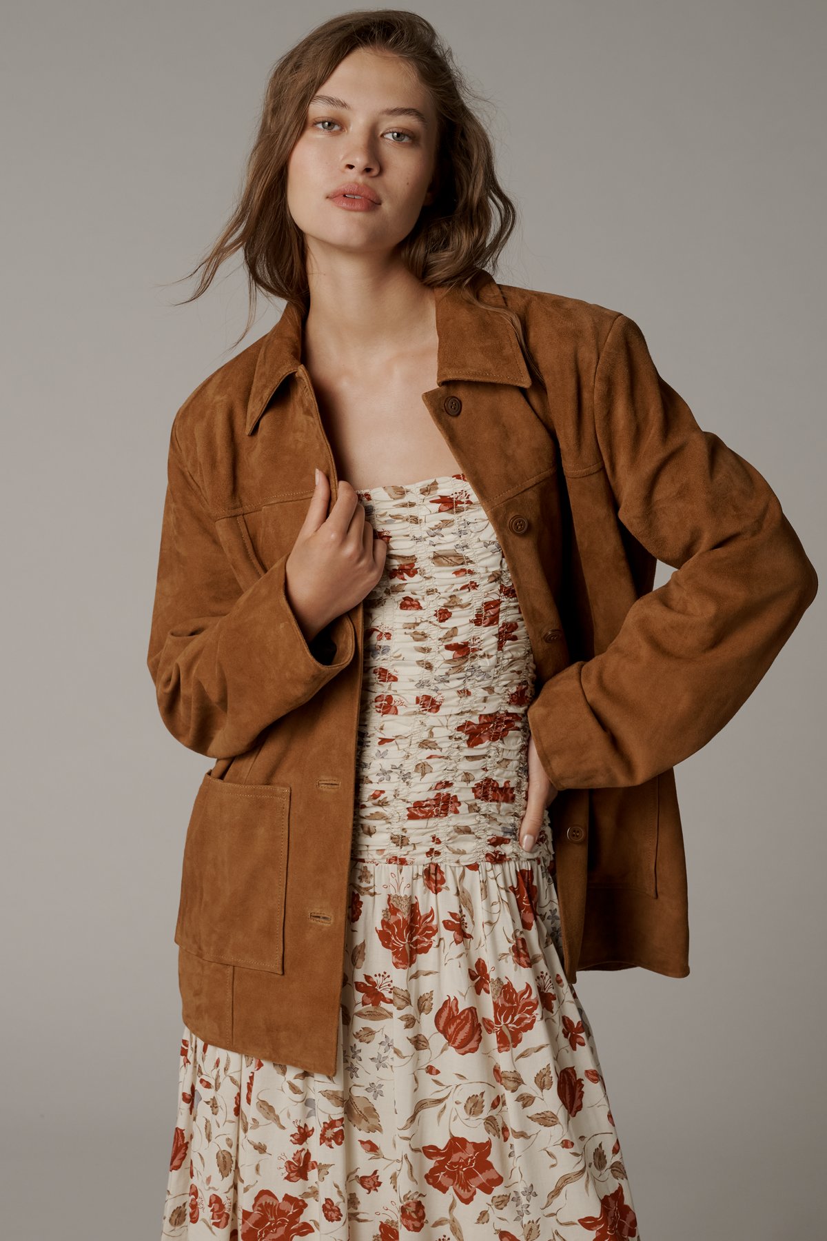Veda Lincoln Suede Shirt Jacket