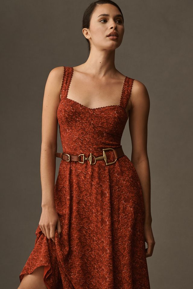 Reformation Lela Sweetheart A-Line Midi Dress #1